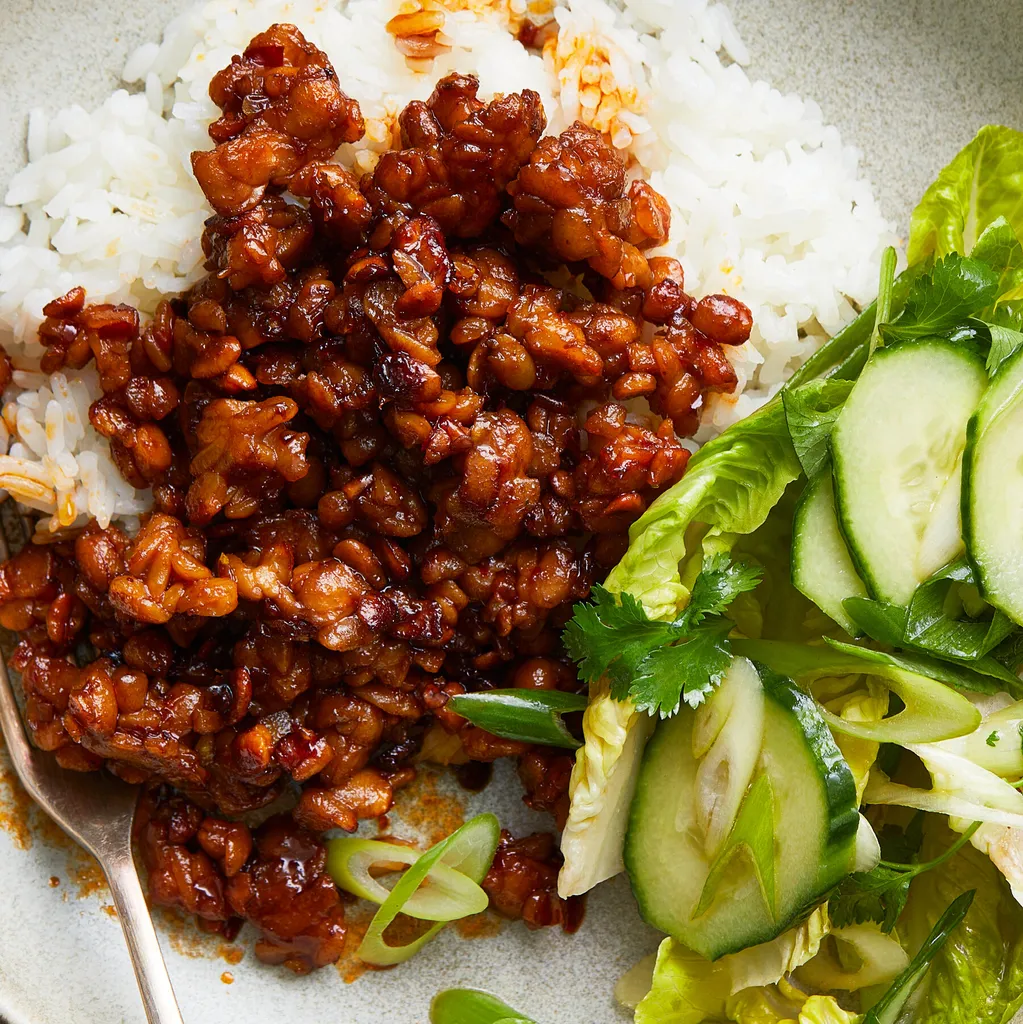 Sticky, Spicy Tempeh